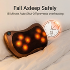 EKOLF 8028 Massage Pillow | Deep Kneading Neck & Back Massager with Infrared Heat for Home & Car